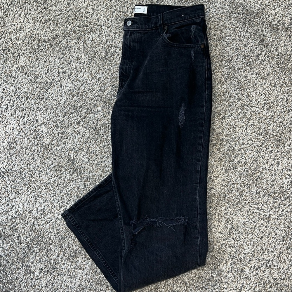 Abercrombie & fitch 90’s straight ultra high rise (black)